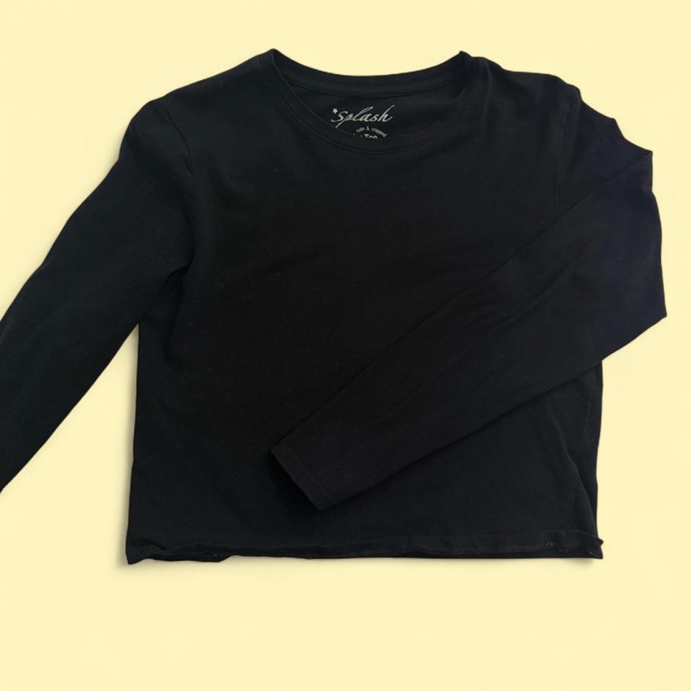 Splash Kids Classic Black Long Sleeve Tee